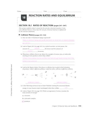 reaction rates and equilibrium answers Doc