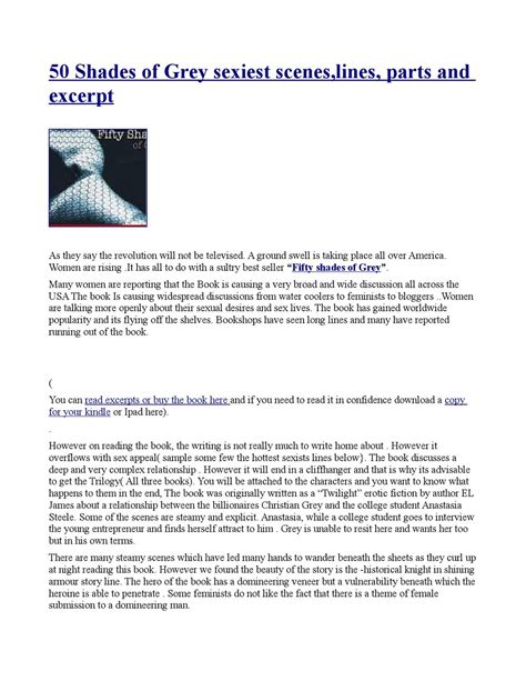 read 50 shades of grey sex scene excerpt online PDF