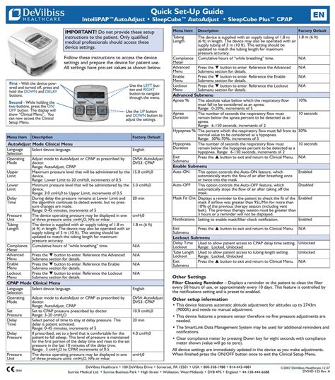 read devilbiss intellipap autoadjust quicksetupguide PDF