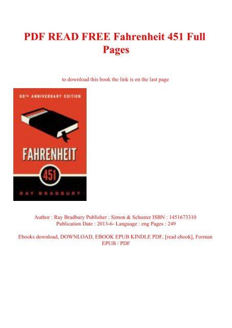 read fahrenheit 451 online pdf Reader