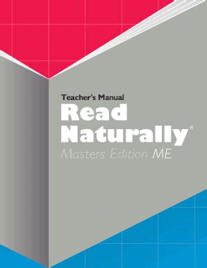 read naturally masters edition me teachers manual Reader