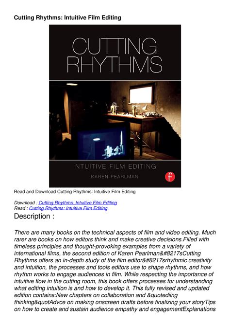 read online cutting rhythms intuitive film editing Epub