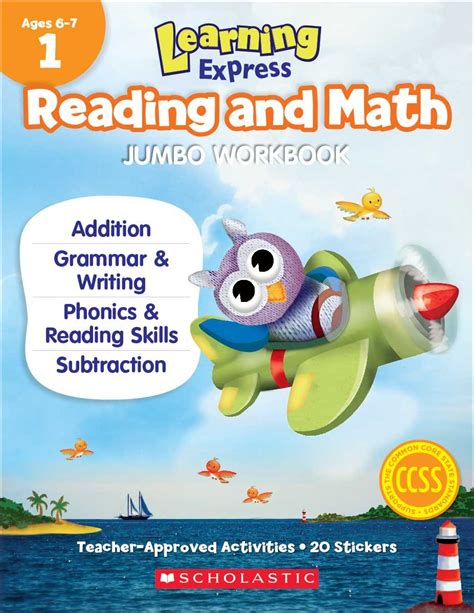 reading and math jumbo workbook grade 1 Reader