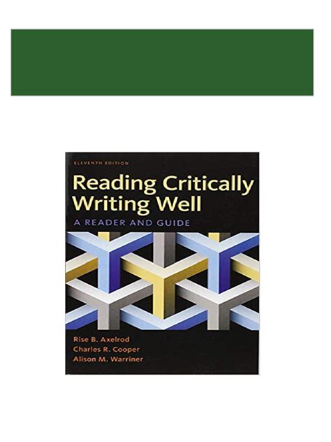 reading critically writing well 10th edition pdf pdf book Reader