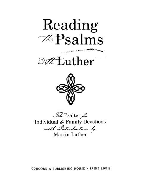 reading the psalms with luther Doc