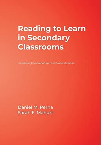 reading to learn in secondary classrooms increasing comprehension and understanding Epub