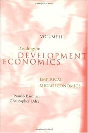 readings in development economics vol 2 emprical microeconomics Epub