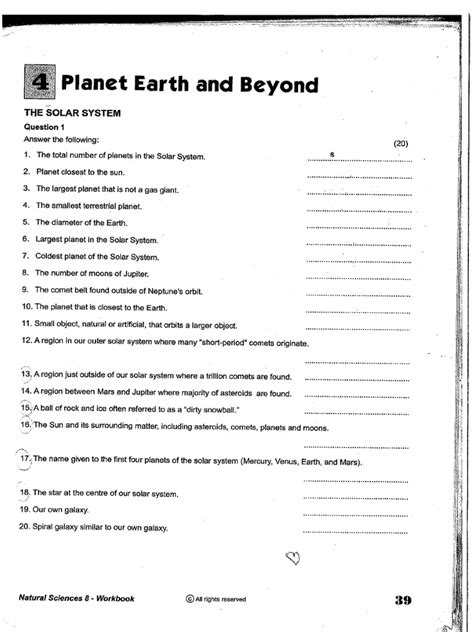 readworks answer sheet alien planets Kindle Editon