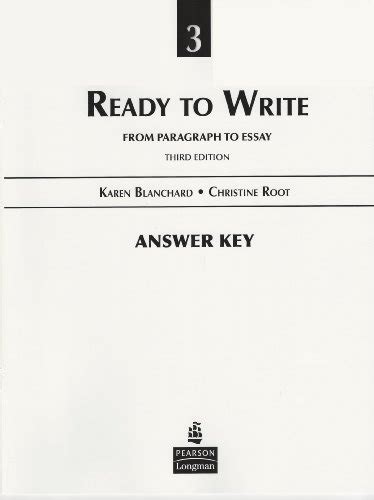 ready to write 3 from paragraph to essay answer key Reader