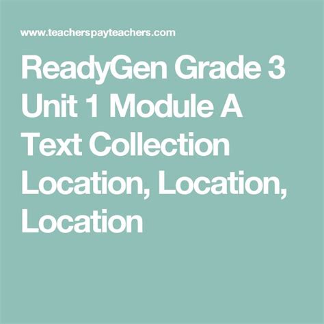 readygen third grade text collection unit 3 Epub