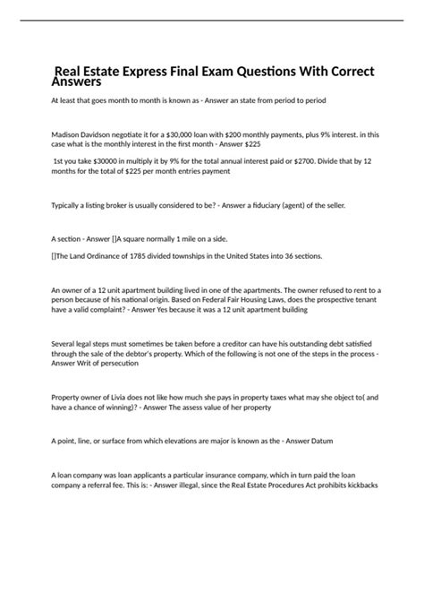 real estate express answer key Reader