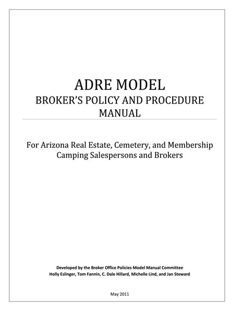 real estate procedures manual template Epub