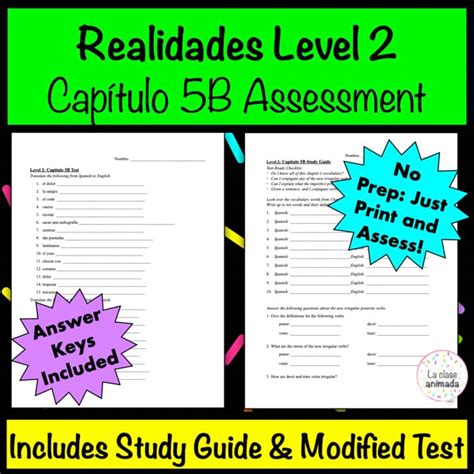 realidades 2 communications workbook chapter 5b PDF