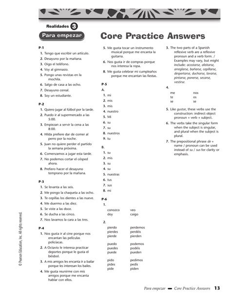 realidades core practice 6a 8 answers pdf Kindle Editon