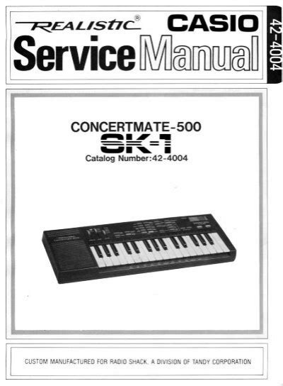 realistic concertmate 500 service manual user guide Epub