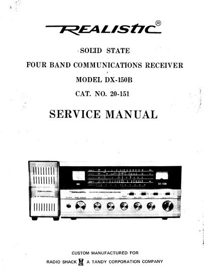 realistic dx 150b service manual user guide Epub