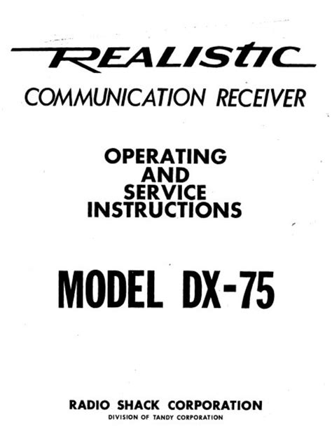 realistic dx 75 user guide PDF