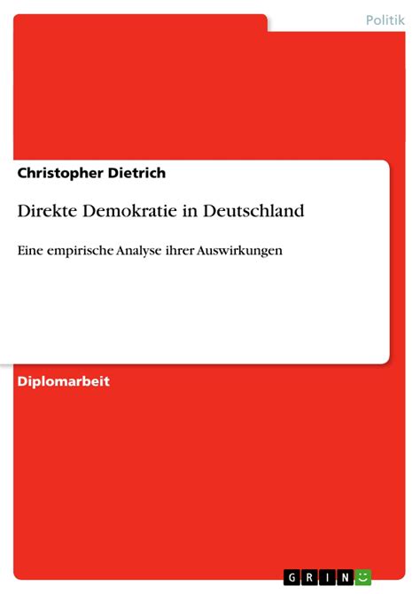 rechtliche problemfelder direkter demokratie deutschland Reader