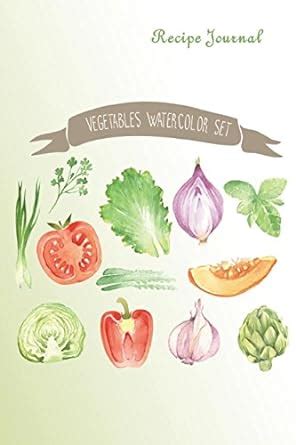 recipe journal watercolor numbered cookbook PDF