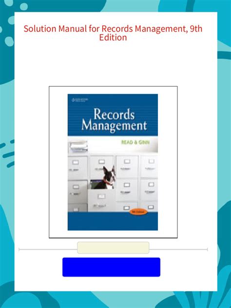 records management 9th edition answer key Ebook PDF