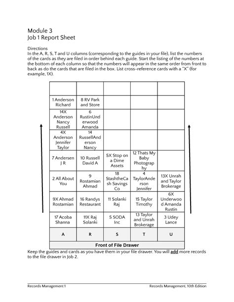 records management simulation answers job 9 Reader