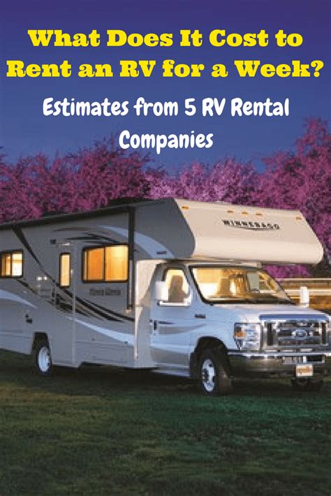 recreational vehicle rental prices