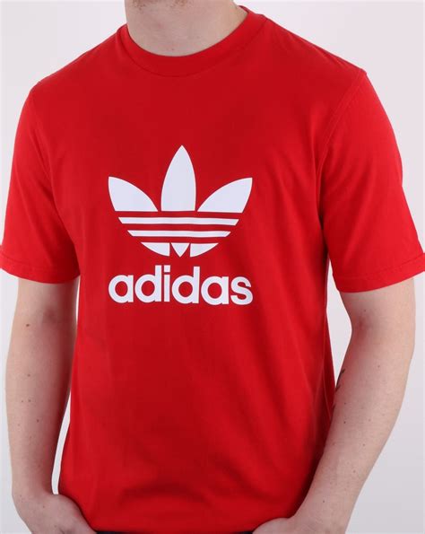 red adidas shirt