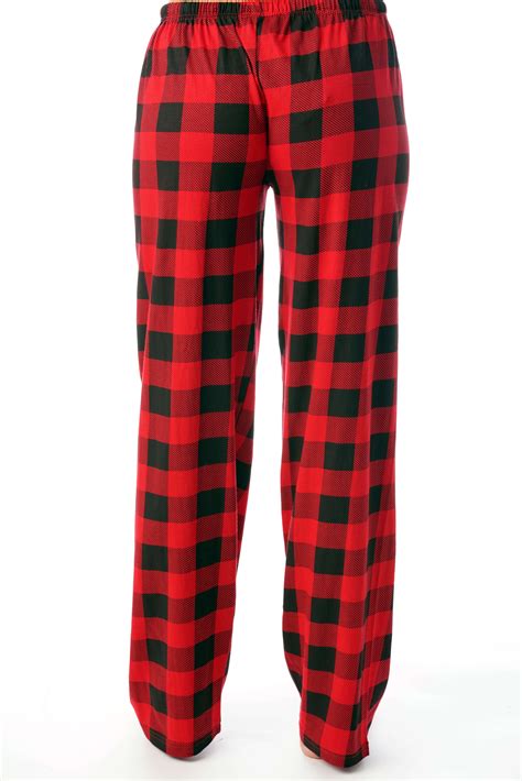 red and black pj pants