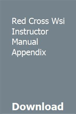 red cross wsi manual Doc