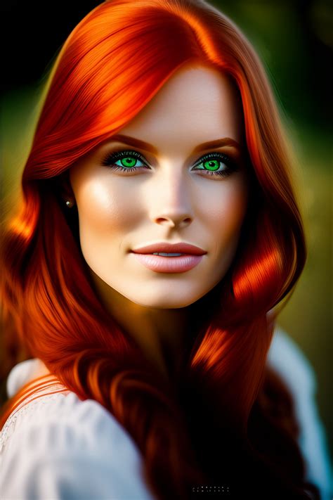 red head green eyed female