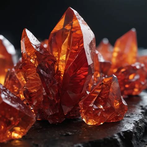 red orange crystals