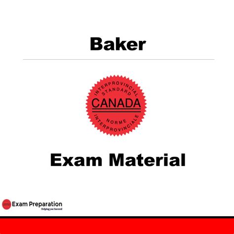 red seal sample exam baker Reader