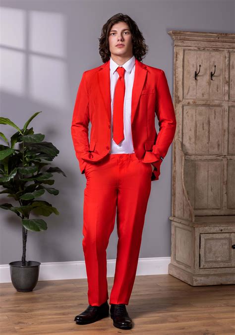 red suit