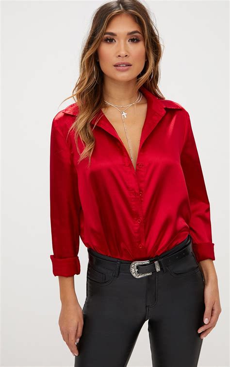 red womens shirt