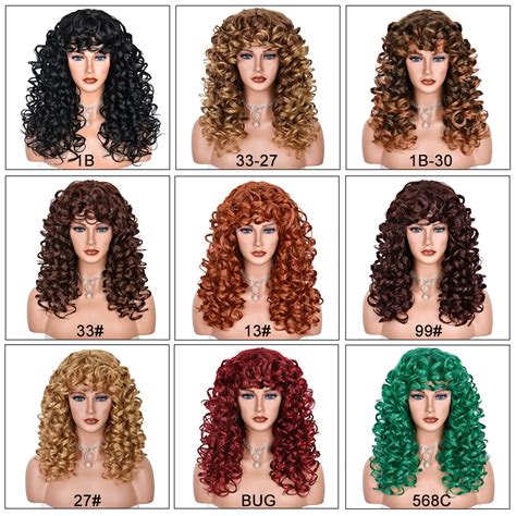 red-brown curly wig