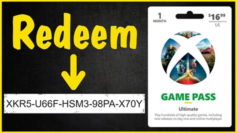 redeem xbox gamepass code