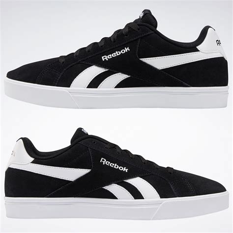 reebok shoes black white