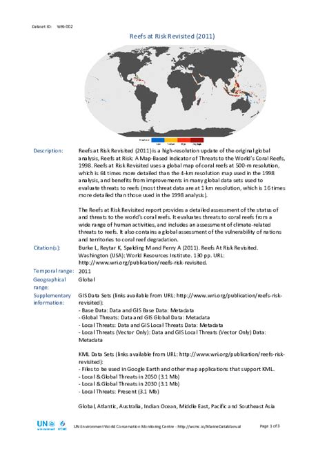 reefs at risk a map based indicator of threats to the worlds coral reefs world resources institute Epub