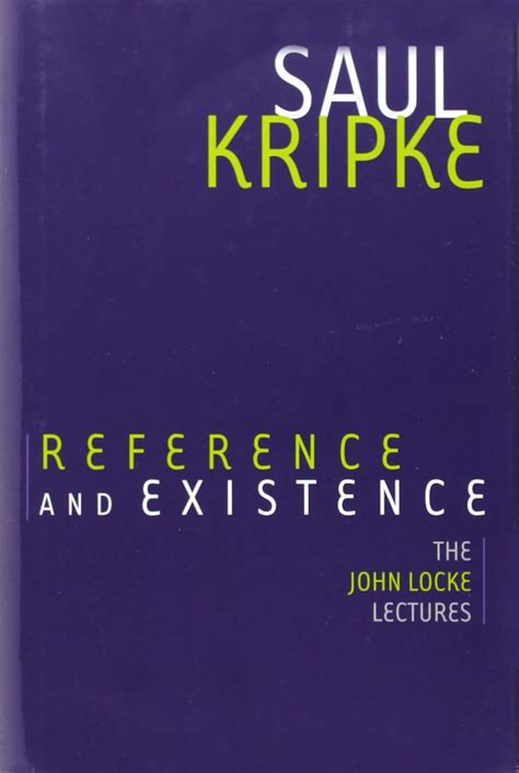 reference and existence the john locke lectures Reader