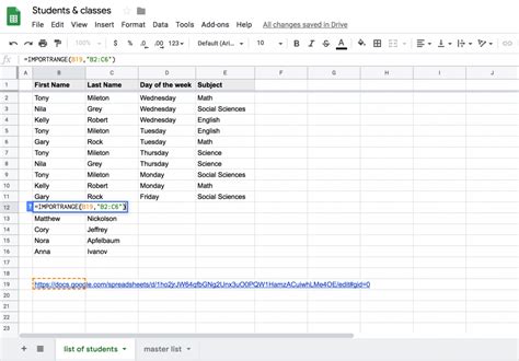 reference another spreadsheet in google sheets