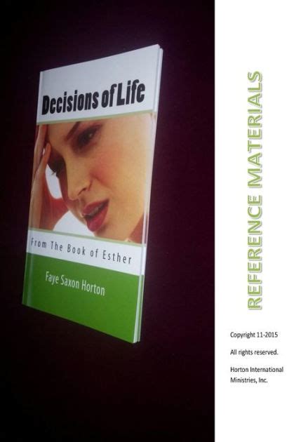 reference materials decisions life esther PDF