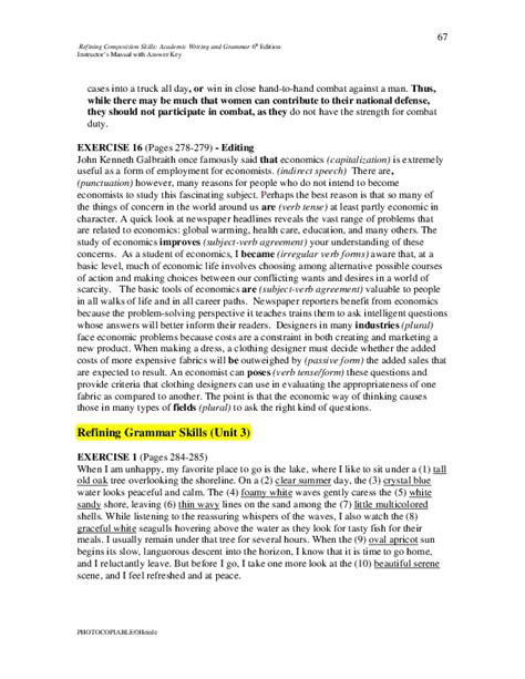 refining composition skills answer key Reader