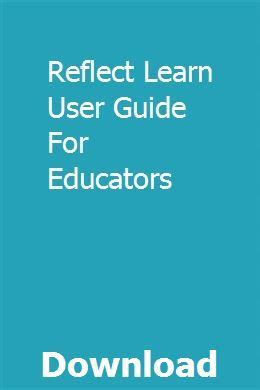 reflect learn user guide for educators PDF