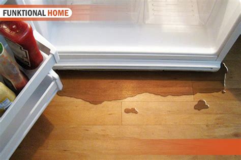 refrigerator leaking water on floor