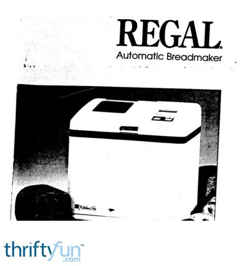 regal automatic breadmaker k6726 manual Reader