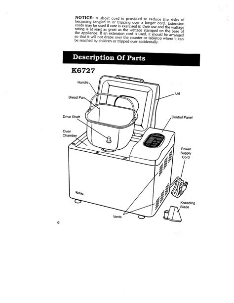 regal breadmaker manual k6726 Reader