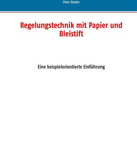 regelungstechnik mit papier bleistift beispielorientierte PDF