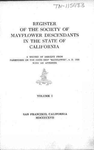 register society mayflower descendants california Doc