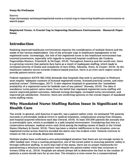 registered nurse research paper Doc
