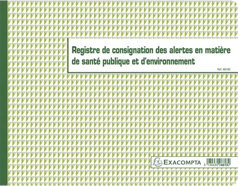 registre consignation alertes publique environnement Reader